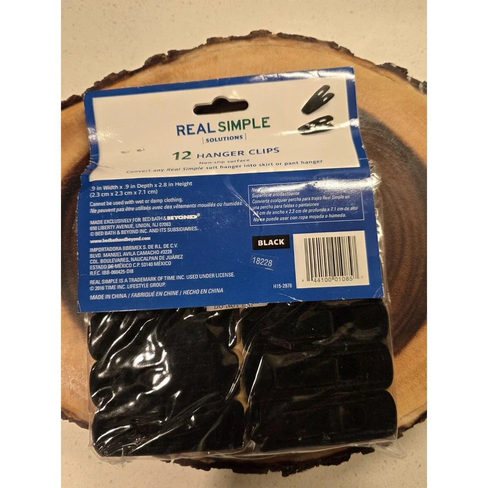 SEALED Black Non Slip Finger Clips For Hangers 12 Pack Garment Hanger Clips